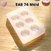 EAR 74 K-Pop Arirang Earring Molds / 2-Sided Hole / 3 pieces x 2