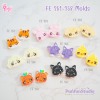 FE 251-258 AT Animal Mold Set / Set 8 Molds / K-POP / Face Earring Mold / Silicone Mold / UV Resin Mold