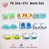 FE 366-373 Pokemold Set / Earring Mold / Silicone Mold / UV Resin Mold