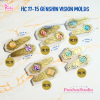 HC 11-15 Genshin Hair Clip Mold  / 7 Molds / Hair Clip Mold / Genshin Vision / Genshin Impact / Silicone Mold