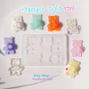 H 19 Hanger Mold / Sitting Bear & Standing Bear / Silicone Mold / UV Resin Mold
