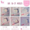 NA 16-21 Poke Mold / Nail Decoration Mold / Clear Mold for UV Resin / Thickness 0.3 - 0.5 mm / Silicone Mold