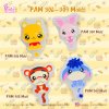PAM 306, 307, 308, 309 Bear Piglet Tiger Donkey Mold / Painting Anime Mold / Silicone Mold
