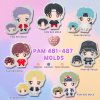 TinyTAN Molds / PAM 481-487 / Painting Anime Mold / Silicone Mold