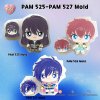 PAM 525, 526, 527, / Yuri Low, Asbel Lha, Leon Mag / Painting Anime Mold / Silicone Mold