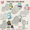 PAM 536-542 Witch Hat Mold / Painting Anime Mold / Silicone Mold