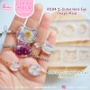 R284 2-Sided Hole Eye Shape, R285 2-Sided Hole Cat Shape Mold / 3 in 1 / Size 2.8, 2.3, 1.8 cm / UV Clear