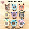TMG 01-09 Mold Set + Pixel Picture Mold + Free 2 CSM TMG Mold / Tamagotchi Shaker Mold / Pixel Picture Mold / Silicone Mold