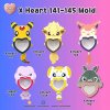 X Heart 141-145 / Pokemold / Silicone Mold / Shaker Mold