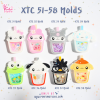 XTC 51-58 Cutie X Tea Cup Mold Set / Set 8 Molds + Free 2 CSM XTC Molds / Kitty / Shaker Mold / Silicone Mold