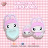 X Heart 140 , PAM 454 Cutie Monster Rabbit Molds / Silicone Mold / Shaker Mold
