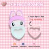 X Heart 140 , PAM 454 Cutie Monster Rabbit Molds / Silicone Mold / Shaker Mold