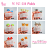 FE 227-234 Mold Set / 8 Molds / Face Earring Mold / Pokemold / Silicone Mold / UV Resin Mold