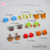 FE 227-234 Mold Set / 8 Molds / Face Earring Mold / Pokemold / Silicone Mold / UV Resin Mold