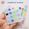 Shaker Bit Poke Mix Mold / 12 in 1 / 42, 43, 44, 45, 46, 48 / Shaker bits mold / UV Resin Mold / Silicone Mold
