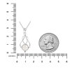 Sterling Silver Rainbow Moonstone Pendant with Chain 18 Inches