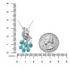 Sterling Silver Turquoise Pendant with Chain 18 Inches
