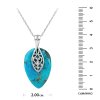 Sterling Silver Turquoise Pendant with Chain 18 Inch
