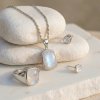 Sterling Silver Moonstone Earrings