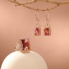 Copper Pink & Orange Spiny Oyster Shell Earrings
