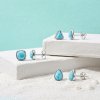 Pear Larimar Sterling Silver Earrings