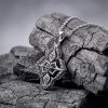 Black Spinel Sterling Silver Pendant Necklace