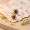 Smoky Quartz & Citrine Sterling Silver bypass Ring