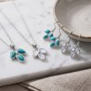 Three-Stone Turquoise Sterling Silver Pendant Necklace