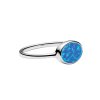 Sterling Silver Synthetic Blue Opal Ring