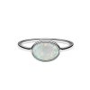 Sterling Silver Synthetic White Opal Ring