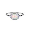 Sterling Silver Synthetic Pink Opal Ring