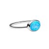 Sterling Silver Synthetic Light Blue Opal Ring