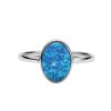 Sterling Silver Synthetic Opal Ring