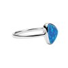 Sterling Silver Synthetic Blue Opal Ring