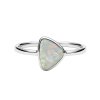 Sterling Silver Synthetic White Opal Ring