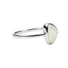 Sterling Silver Synthetic White Opal Ring