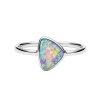 Sterling Silver Synthetic Pink Opal Ring