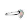 Sterling Silver Synthetic Pink Opal Ring
