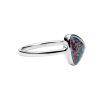 Sterling Silver Synthetic Black Opal Ring