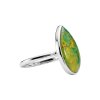 Sterling Silver Green Turquoise Solitaire Ring