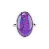 Sterling Silver Purple Turquoise Solitaire Ring