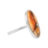Sterling Silver Orange Spiny Oyster Shell Solitaire Ring