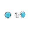 Sterling Silver Sleeping Beauty Turquoise Stud Earrings