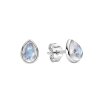 Sterling Silver Rainbow Moonstone Stud Earrings