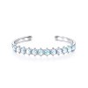 Sterling Silver Rainbow Moonstone Cuff Bangle