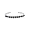 Sterling Silver Black Onyx Cuff Bangle