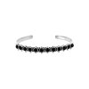 Sterling Silver Black Onyx Cuff Bangle