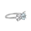 Sterling Silver Sky Blue Topaz and White Topaz Ring