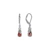 Sterling Silver Garnet with Chrome Diopside Earrings