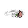 Sterling Silver Garnet with Chrome Diopside Ring